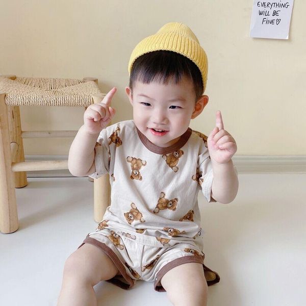 clothing sets summer casual kids clothes lovely bear printing baby boy girl short sleeve t-shirt+shorts soft cozy outfits for infants, White
clothing sets summer casual kids clothes lovely bear printing baby boy girl short sleeve t-shirt+shorts soft cozy outfits for infants, White