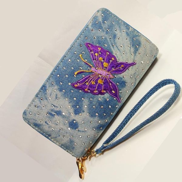 phone purse women wallets denim big female brand retro ladies long woman card clutch zipper wallet diamond, Red;black
phone purse women wallets denim big female brand retro ladies long woman card clutch zipper wallet diamond, Red;black