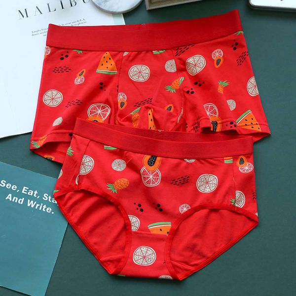 benmingnian red underwear modal cotton printing breathable fashion lovers women men's, Black;white
benmingnian red underwear modal cotton printing breathable fashion lovers women men's, Black;white