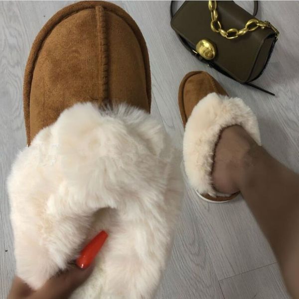 slippers 2022 women/men home for men and women indoor outdoor warm cotton durable non-slip fur slipper, Black
