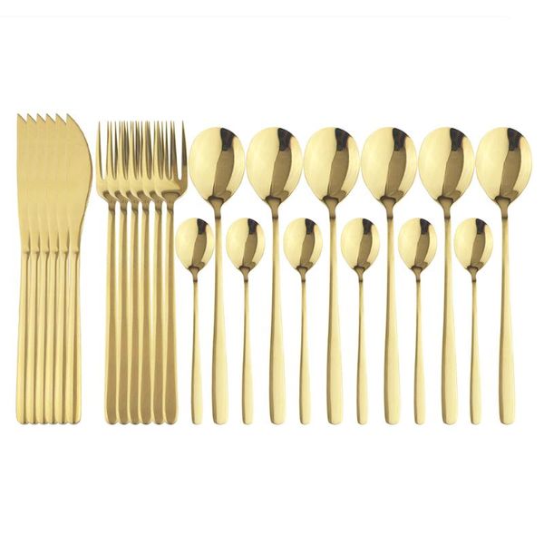 24pcs/set gold flatware set cutlery set 304 stainless steel tableware knife fork spoon dinner kitchen dinnerware
24pcs/set gold flatware set cutlery set 304 stainless steel tableware knife fork spoon dinner kitchen dinnerware