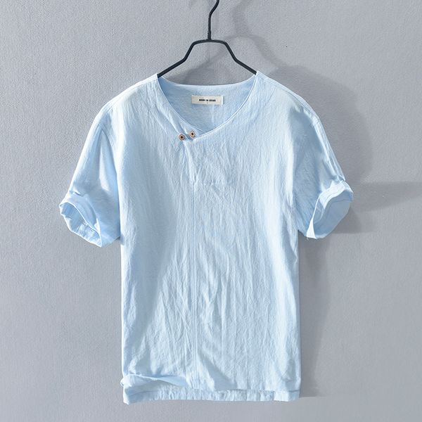 2021 cotton and linen summer new arrival short-sleeved brand t-shirt casual comfortable t shirt for men solid tshirt mens chemise xmyl, White;black
2021 cotton and linen summer new arrival short-sleeved brand t-shirt casual comfortable t shirt for men solid tshirt mens chemise xmyl, White;black