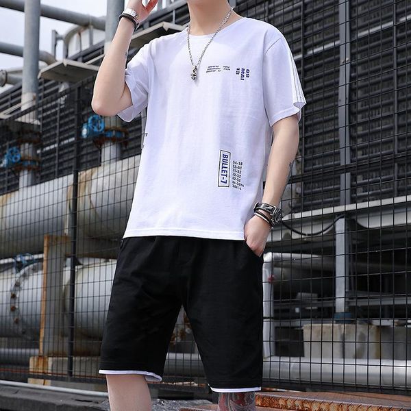 men's tracksuits crew neck t-shirt suit 2021 summer korean sports casual trend short sleeve, Gray
men's tracksuits crew neck t-shirt suit 2021 summer korean sports casual trend short sleeve, Gray