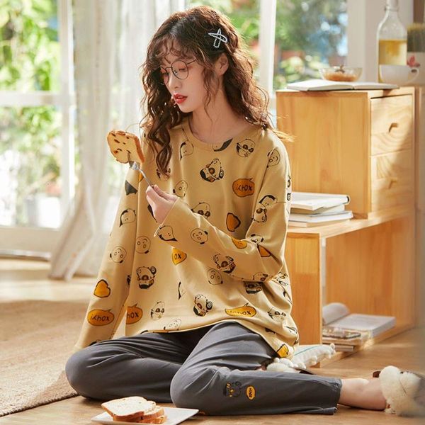 pajamas spring cotton long sleeve autumn winter korean student cute cartoon suit for women, Black;red
pajamas spring cotton long sleeve autumn winter korean student cute cartoon suit for women, Black;red