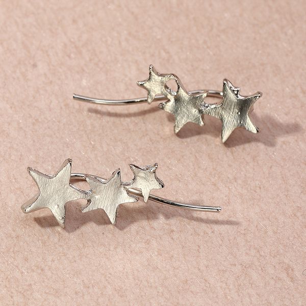ez0964 jewelry simple fashion alloy ear hook trend personality five pointed star earrings, Silver
ez0964 jewelry simple fashion alloy ear hook trend personality five pointed star earrings, Silver