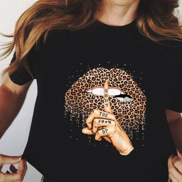cool streetwear female black t shirt leopard lips print harajuku women summer cotton t shirt femme, White
cool streetwear female black t shirt leopard lips print harajuku women summer cotton t shirt femme, White