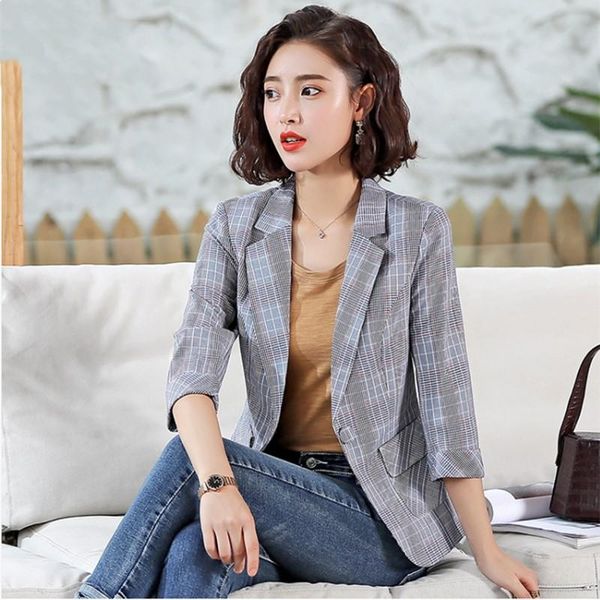 women's suits & blazers real s plaid suit 2021 fashion west decoration body ol thin section professional short jacket, White;black
women's suits & blazers real s plaid suit 2021 fashion west decoration body ol thin section professional short jacket, White;black