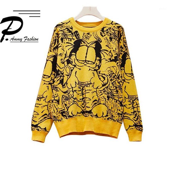 new korean garfield sweater cartoon cute loose pullover autumn winter fashion girl clothes female 2019 thicken knit sweater1, White;black
new korean garfield sweater cartoon cute loose pullover autumn winter fashion girl clothes female 2019 thicken knit sweater1, White;black