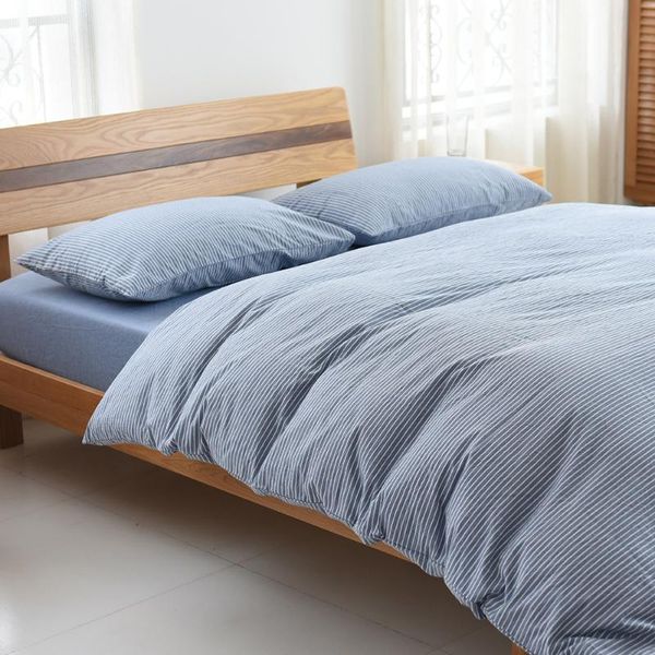 bedding sets japanese style unmarked washed cotton stripe household four-piece pure simple set sheet bed duvet cover
bedding sets japanese style unmarked washed cotton stripe household four-piece pure simple set sheet bed duvet cover
