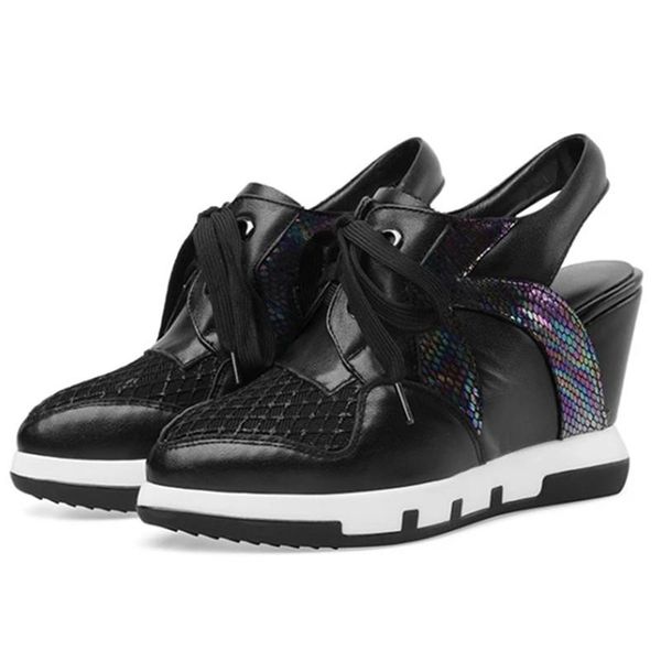 prova perfetto fashion pointed toe lace up casual shoes mesh leather hollow out women's wedges shoes 2021 ladies platform, Black
prova perfetto fashion pointed toe lace up casual shoes mesh leather hollow out women's wedges shoes 2021 ladies platform, Black