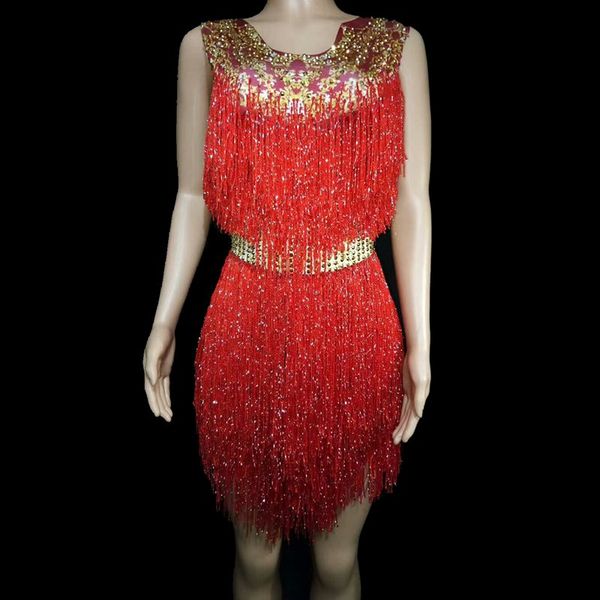 sparkly gold rhinestone red tassel bodysuit women dance costume party outfit dancer show performance stage wear, Black;red
sparkly gold rhinestone red tassel bodysuit women dance costume party outfit dancer show performance stage wear, Black;red