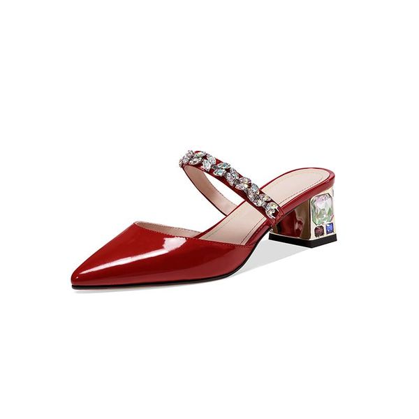 dress shoes fericzot 2021 summer sandals women pointed toe square heel slip on crystal office casual female, Black
dress shoes fericzot 2021 summer sandals women pointed toe square heel slip on crystal office casual female, Black