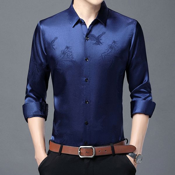 2021 spring autumn middle-aged and elderly long sleeve dad casual jacquard men's thin inch shirt, Black
2021 spring autumn middle-aged and elderly long sleeve dad casual jacquard men's thin inch shirt, Black