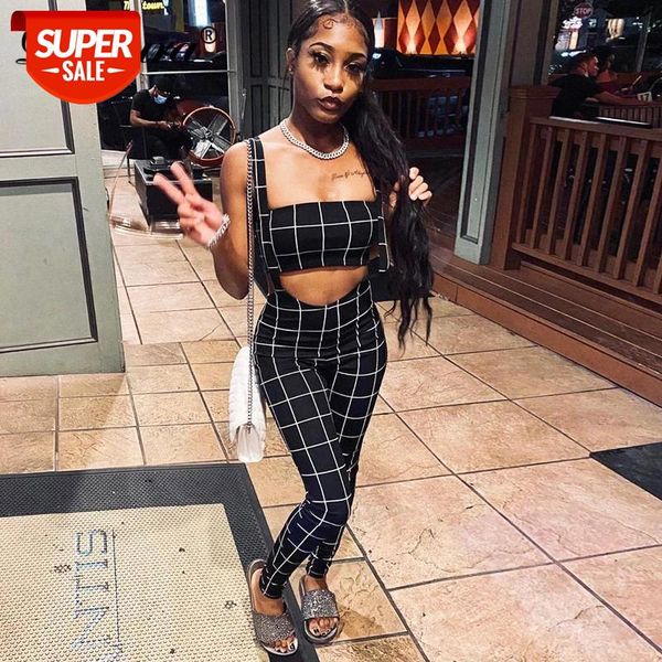 Dulzura plaid two piece set women boob tube top crops overalls bodycon sexy streetwear 2020 autumn winter club matching co ords #x11q, White
Dulzura plaid two piece set women boob tube top crops overalls bodycon sexy streetwear 2020 autumn winter club matching co ords #x11q, White