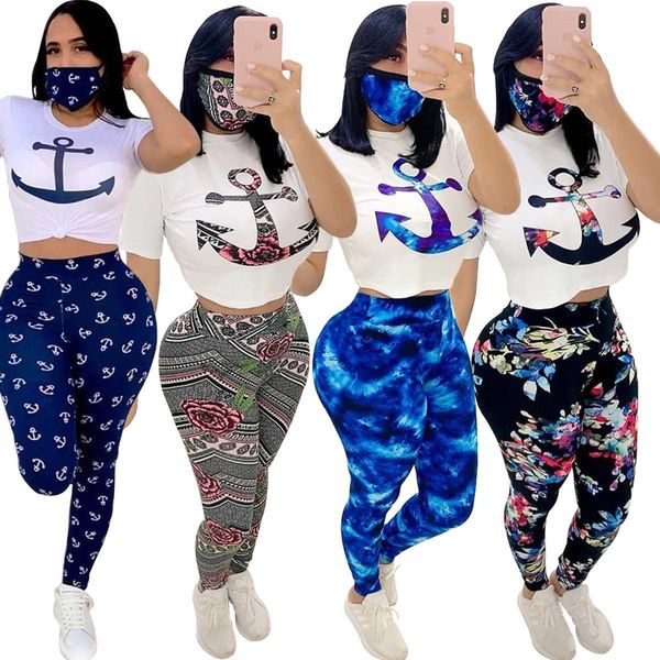 2021 summer women's suit european and american style model short sleeved round neck casual fashion with a mask, Gray
2021 summer women's suit european and american style model short sleeved round neck casual fashion with a mask, Gray