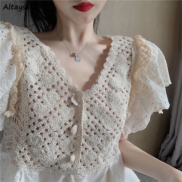 design blouses women sweet floral hollow out design chic popular summer all-match girls blusas lovely vintage basic womens s, White
design blouses women sweet floral hollow out design chic popular summer all-match girls blusas lovely vintage basic womens s, White