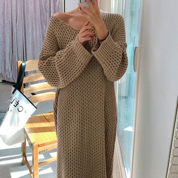 autumn sweater women lazy length loose large fashion harajuku knit dress pull femme plus size sueter mujer truien dames pullover, White;black
autumn sweater women lazy length loose large fashion harajuku knit dress pull femme plus size sueter mujer truien dames pullover, White;black