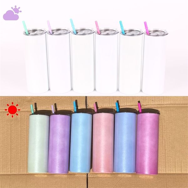 20oz uv color changing skinny tumbler white thermal sublimation straight straw heat preservation car cup
20oz uv color changing skinny tumbler white thermal sublimation straight straw heat preservation car cup