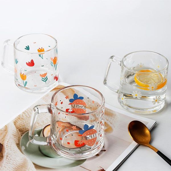wine glasses cute floral printed transparent glass cup with handle creative coffee tea mugs drinks dessert breakfast milk drinkware
wine glasses cute floral printed transparent glass cup with handle creative coffee tea mugs drinks dessert breakfast milk drinkware