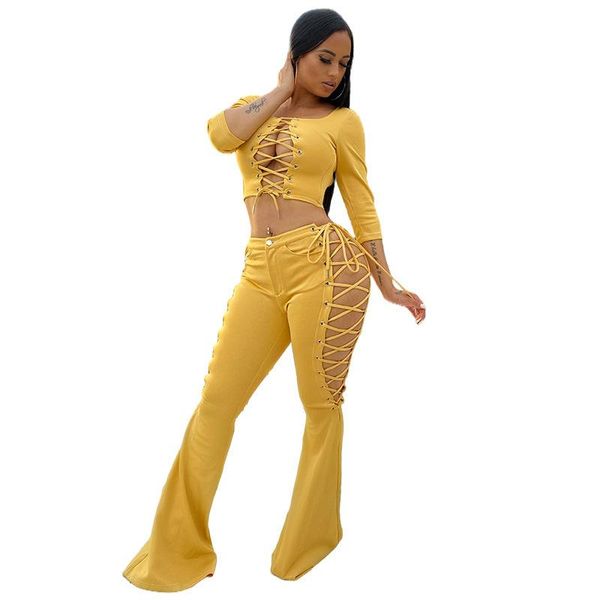 women's two piece pants pant suit solid color square neck long-sleeved slim flared two-piece set autumn hollow casual clothing, White
women's two piece pants pant suit solid color square neck long-sleeved slim flared two-piece set autumn hollow casual clothing, White