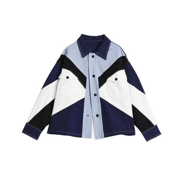 women's jackets hong kong style fairy color contrast splicing jeans spring and autumn coat women 2021 short versatile jacket trendy gir, Black;brown
women's jackets hong kong style fairy color contrast splicing jeans spring and autumn coat women 2021 short versatile jacket trendy gir, Black;brown