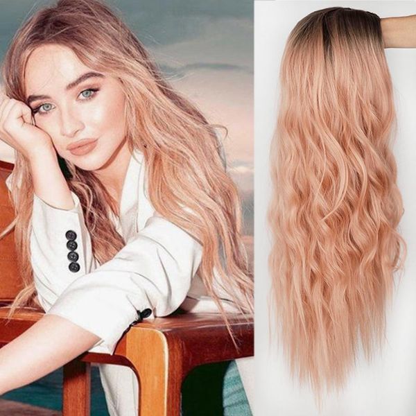 synthetic wigs long wavy womens wig natural part side hair ombre heat resistant platinum/pink/black for women coser
synthetic wigs long wavy womens wig natural part side hair ombre heat resistant platinum/pink/black for women coser