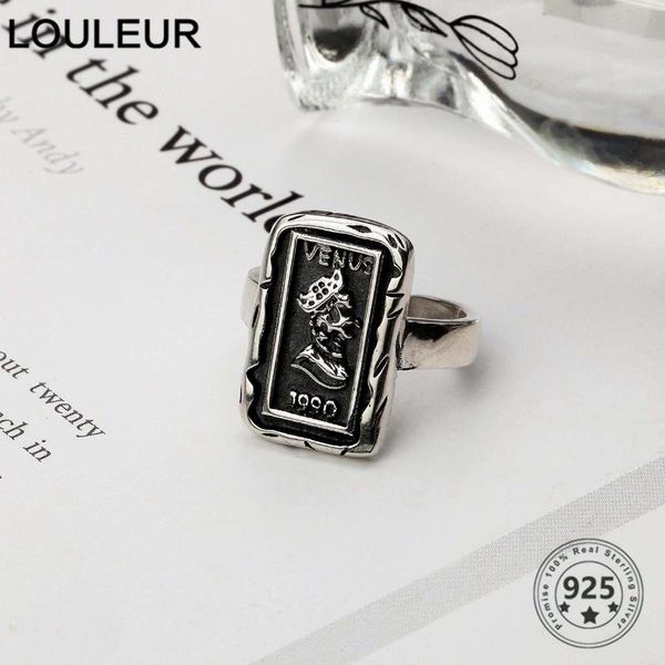 cluster rings louleur vintage 925 sterling silver ring rectangle relief head for women adjustable jewelry design, Golden;silver
cluster rings louleur vintage 925 sterling silver ring rectangle relief head for women adjustable jewelry design, Golden;silver