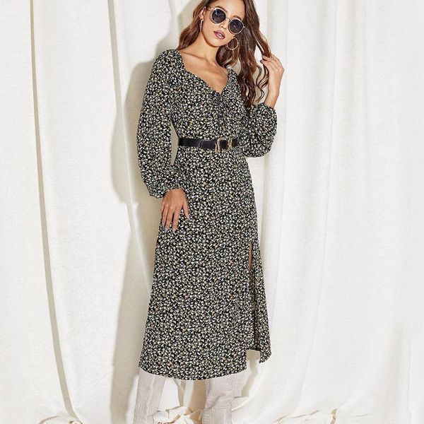 casual dresses v-neckfloral split party dress women autumn 2021 black french lace waist women's clothing with elegant, Black;gray
casual dresses v-neckfloral split party dress women autumn 2021 black french lace waist women's clothing with elegant, Black;gray
