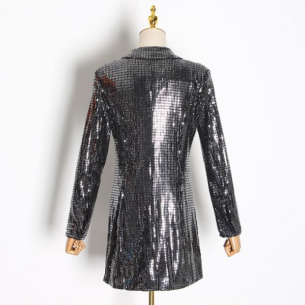 sequin slim jacket for women notched long sleeve tunic casual blazers female fashion new clothing 2020 tide autumn, Black;brown
sequin slim jacket for women notched long sleeve tunic casual blazers female fashion new clothing 2020 tide autumn, Black;brown