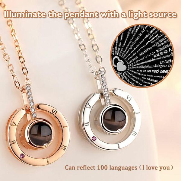 chains fashion necklace creative projector in 100 languages pendant charming clavicle chain s for women girls nov99, Silver
chains fashion necklace creative projector in 100 languages pendant charming clavicle chain s for women girls nov99, Silver