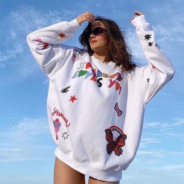 women's hoodies & sweatshirts sweet girl letter print sweatshirt women 's trendy autumn loose european and american style, Black
women's hoodies & sweatshirts sweet girl letter print sweatshirt women 's trendy autumn loose european and american style, Black