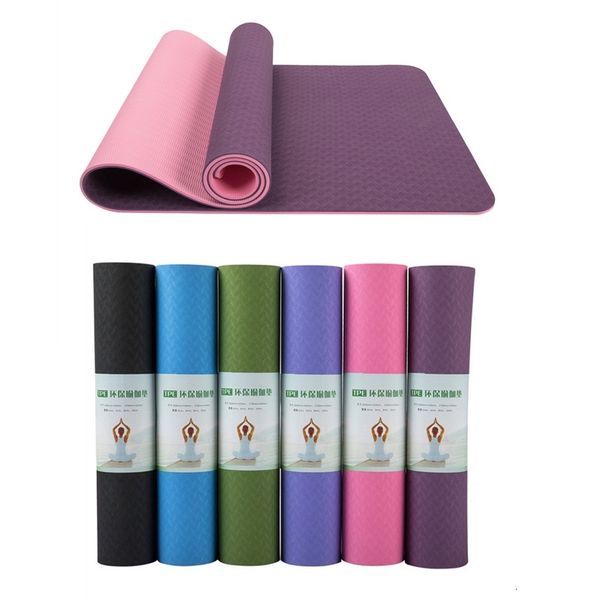 1830 * 610 6mm tpe two-color yoga mat, non-slip carpet, suitable for beginners environment fitness gym mat
1830 * 610 6mm tpe two-color yoga mat, non-slip carpet, suitable for beginners environment fitness gym mat