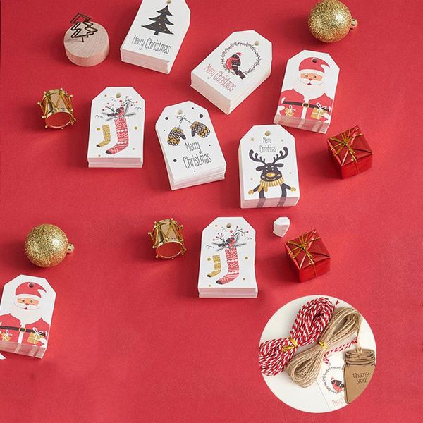 christmas decorations 50pcs tags with rope santa claus paper card label handmade diy year xmas party decor gifts wrapping supplies
christmas decorations 50pcs tags with rope santa claus paper card label handmade diy year xmas party decor gifts wrapping supplies