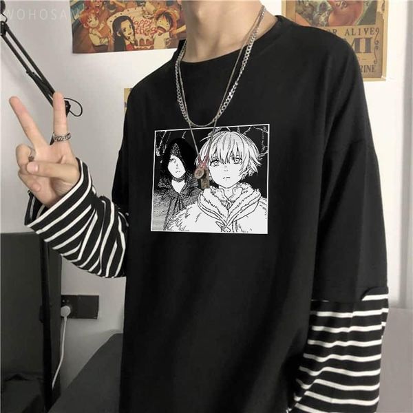 men's t-shirts japan anime to your eternity harajuku ansatsusha fushi manga t shirt men summer oversized o-neck patchwork long sleeve t, White;black
men's t-shirts japan anime to your eternity harajuku ansatsusha fushi manga t shirt men summer oversized o-neck patchwork long sleeve t, White;black