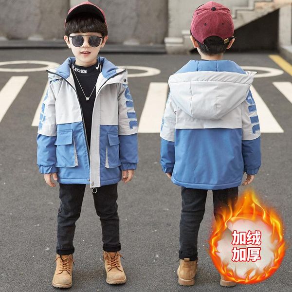 coat boys fashion brand 2021 autumn and winter children's patchwork clothing long fleece thick trench, Blue;gray
coat boys fashion brand 2021 autumn and winter children's patchwork clothing long fleece thick trench, Blue;gray