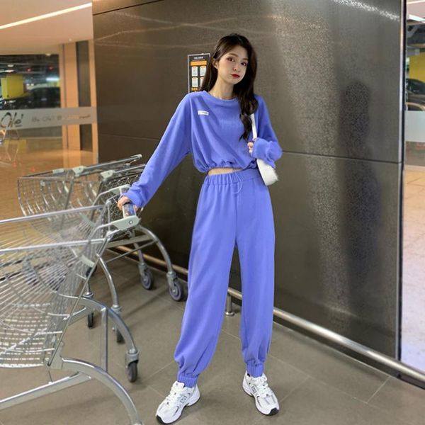 women's two piece pants high waist tracksuit sport korean fashion pullover spring cotton solid casual chandal mujer women sets de50ctz, White
women's two piece pants high waist tracksuit sport korean fashion pullover spring cotton solid casual chandal mujer women sets de50ctz, White