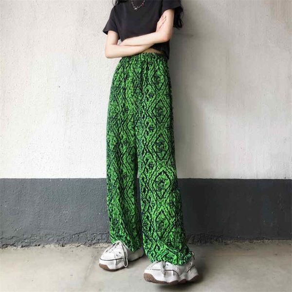 women's pants & capris harajuku trousers retro green elastic waist falling sense streetwear loose thin wide-leg casual, Black;white
women's pants & capris harajuku trousers retro green elastic waist falling sense streetwear loose thin wide-leg casual, Black;white