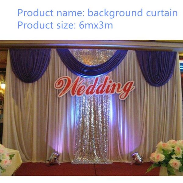 party decoration 3m*6m(10ft*20ft) beautiful royal blue wedding backdrop sequins swag ice silk stage background curtain decorations
party decoration 3m*6m(10ft*20ft) beautiful royal blue wedding backdrop sequins swag ice silk stage background curtain decorations