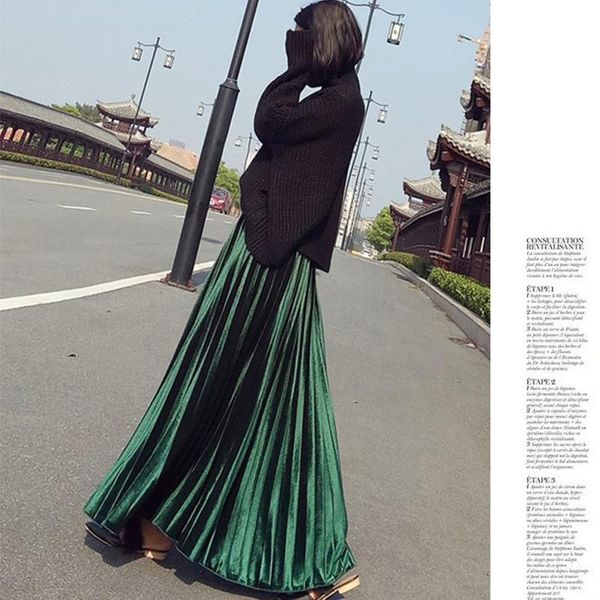 skirt japanese korean autumn winter 2021 women's mopping long gold velvet pleated solid color large skirt women pleated skirts, Black
skirt japanese korean autumn winter 2021 women's mopping long gold velvet pleated solid color large skirt women pleated skirts, Black