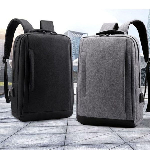 backpack campus high school male students simple business computer bag shoulder large capacity black laptop