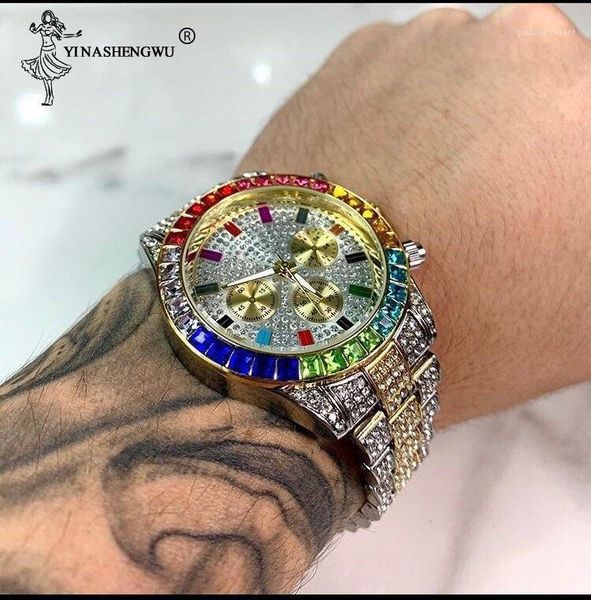 wristwatches unique watch men trending mens calendar rose gold quartz clock chronograph diamond steel iced out jewelry, Slivery;brown
wristwatches unique watch men trending mens calendar rose gold quartz clock chronograph diamond steel iced out jewelry, Slivery;brown