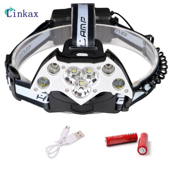headlamps portable 5*t6+2*xpe headlight 5 modes forehead usb rechargeable 18650 battery camping light lantern
headlamps portable 5*t6+2*xpe headlight 5 modes forehead usb rechargeable 18650 battery camping light lantern