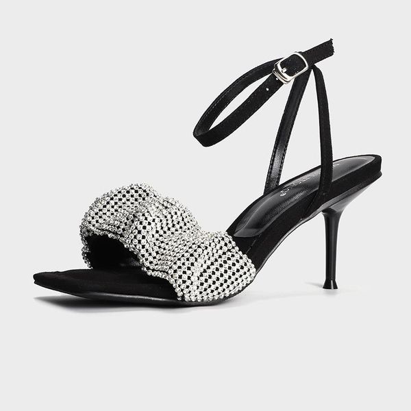 sandals 2021summer fashion women rhinestone design temperament high heels noble outdoor all-match, Black
sandals 2021summer fashion women rhinestone design temperament high heels noble outdoor all-match, Black