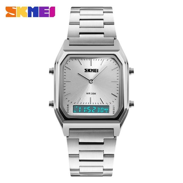 dual display watches mens fashion led digital wristwatches chrono alarm men clock waterproof stainless steel reloj hombre skmei, Slivery;brown
dual display watches mens fashion led digital wristwatches chrono alarm men clock waterproof stainless steel reloj hombre skmei, Slivery;brown