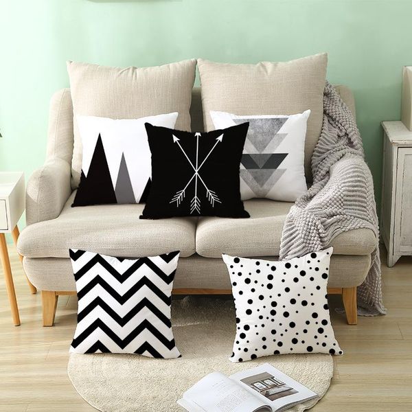 geometric square pillowcase cushion cover polyester peach skin black white striped dotted grid triangular pillow covers 45x45cm
geometric square pillowcase cushion cover polyester peach skin black white striped dotted grid triangular pillow covers 45x45cm