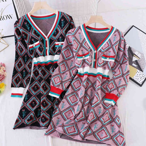 casual dresses autumn winter mini knitted sweater women v neck buttons plaid vintage party christmas vestidos 1ju5, Black;gray
casual dresses autumn winter mini knitted sweater women v neck buttons plaid vintage party christmas vestidos 1ju5, Black;gray