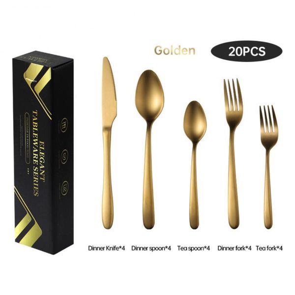 dinnerware sets 16/20pcs set stainless steel tableware knife fork spoon luxury cutlery western flatware dishwasher safe
dinnerware sets 16/20pcs set stainless steel tableware knife fork spoon luxury cutlery western flatware dishwasher safe