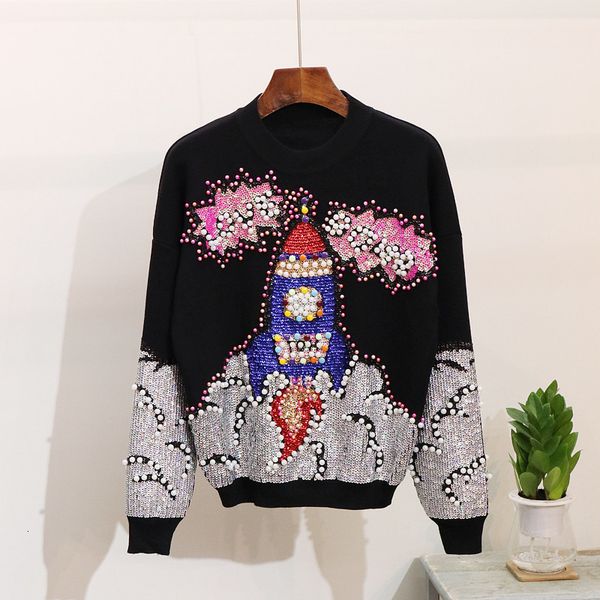 women 2021 autumn winter fashion beading sequins knitted sweater pullover casual pants tracksuit female knit two piece set 18u0, Blue
women 2021 autumn winter fashion beading sequins knitted sweater pullover casual pants tracksuit female knit two piece set 18u0, Blue