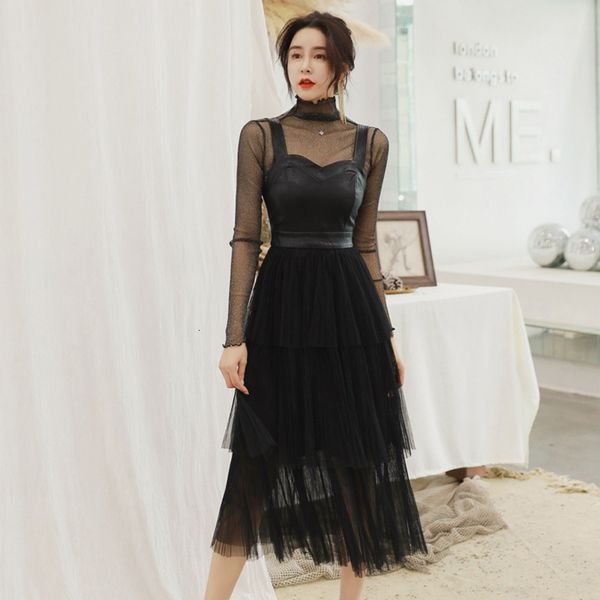 spring autumn comfortable fashion formal set shining perspective basic and strap long a-line dress elegant women sets s91v, Black
spring autumn comfortable fashion formal set shining perspective basic and strap long a-line dress elegant women sets s91v, Black