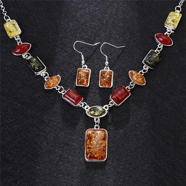 earrings & necklace color earring imitation jewelry set multicolor african beads for women austrian jewelley, Silver
earrings & necklace color earring imitation jewelry set multicolor african beads for women austrian jewelley, Silver